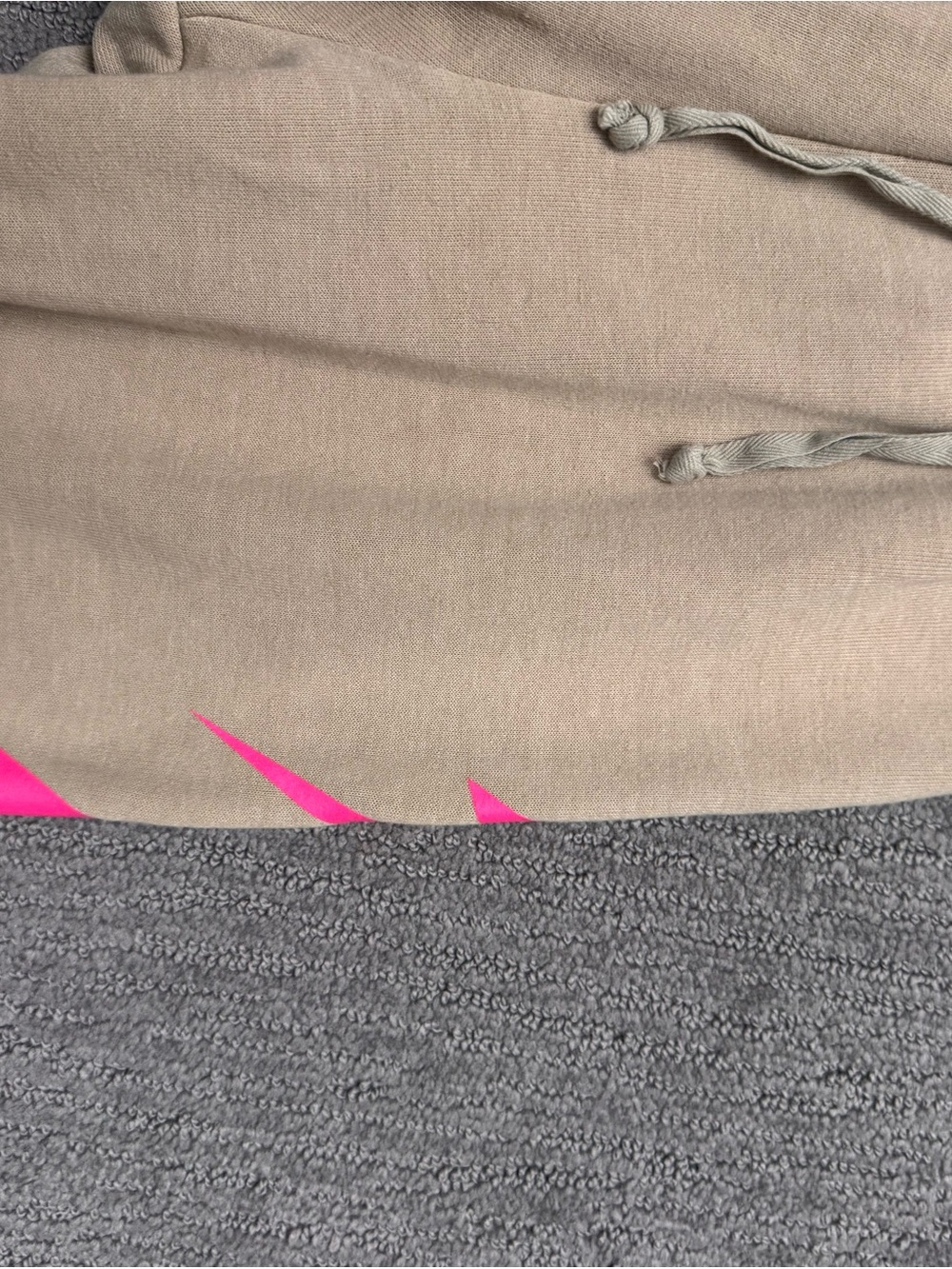 Aviator Nation Beige Joggers with Pink Lightning Bolt - Picture 7 of 8